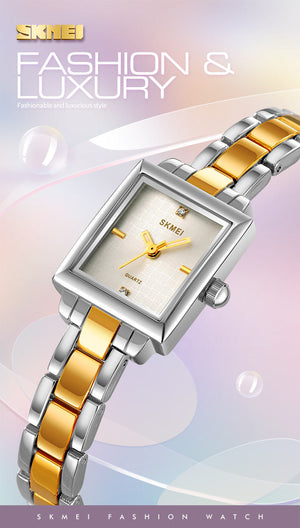 SKMEI - 2315 - Women Vintage Quartz Watch - silver/gold image 4