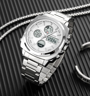 SKMEI - 1673 - High Quality Luxury Watch - Silver image 1