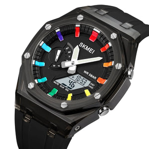 Skmei - 2100 - World Time 50m Waterproof - Black/White image 1