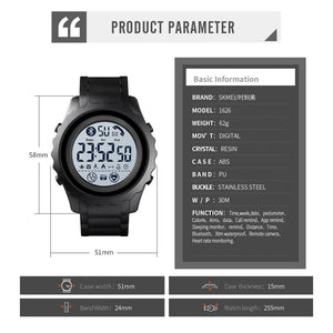 Skmei - 1626 - Health Tracker Digital Watch - Black/White image 5