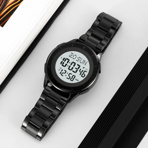 SKMEI 2302 Digital World Time Watch - black/white image 1