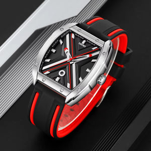 Skmei - 9364 - Sporty Barrel Shape Quartz Watch - Red image 1