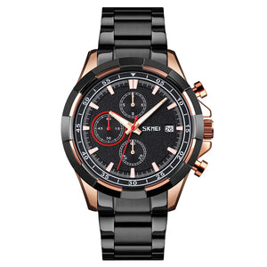 SKMEI - 9192 - Premium Chronograph Analog Watch - rosegold/black image 1