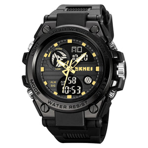 SKMEI 2031 Rugged Digital Sports Watch - Black/Gold image 1