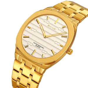 SKMEI - 9372 - Imperial Time Quartz Watch - Gold/Silver image 0