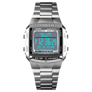 Skmei - 1381 - Digital Stainless Steel Watch - Silver image 4