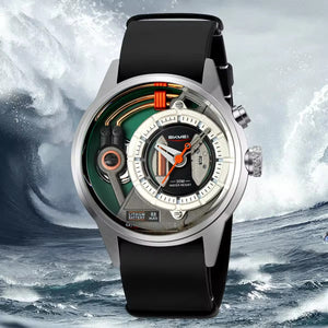 SKMEI - 2333 - Futuristic Analog Watch - silver/black image 0