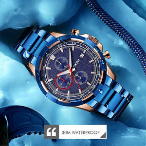SKMEI - 9192 - Premium Chronograph Analog Watch - blue image 2