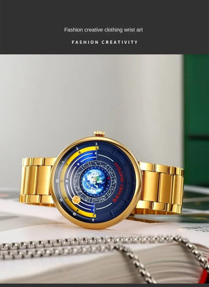 SKMEI - 2361 - Earth Orbit Quartz Watch - gold image 2