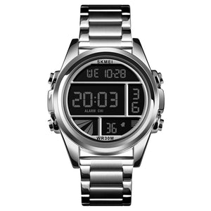 SKMEI - 1448 - Digital Sports Stainless Steel Waterproof Watch - Silver image 0