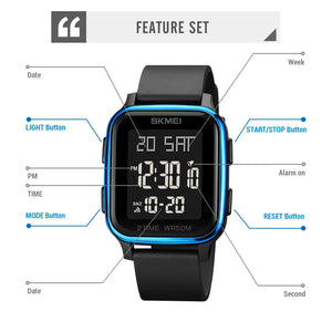 SKMEI - 1858 - High Quality Luxury Watch - Blue image 3