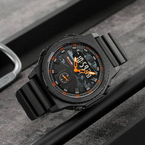 SKMEI - 2355 - Tactical Sports Digital Watch - Black/Orange image 1