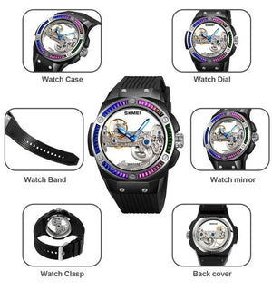 Skmei – M032 – Hollow Automatic 50M Waterproof - Black image 3