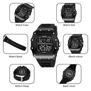 SKMEI 2296 Digital Sports Countdown Timer Watch - bright/black/black image 3