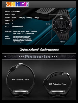 Skmei - 1219 - Digital Time Sports - Black image 5