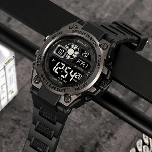 SKMEI 2318 Rugged Digital Sport Watch - black/black image 1
