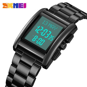 SKMEI 2092 - Qibla Azan Time Reminder Prayer Watch - black image 4