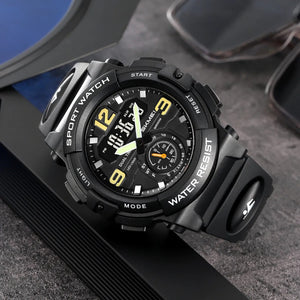 Skmei - 2341 - Power Strike Dual Display Watch - Black image 1
