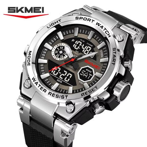 SKMEI - 2417 - High Quality Luxury Watch - Silver/Black image 1