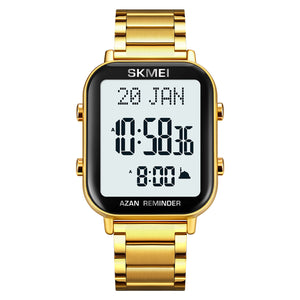 SKMEI - 2135 - Qibla Azan Time Reminder Prayer Watch - gold image 5