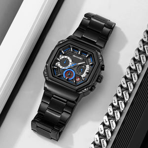 Skmei - 9359 - Quartz Chronograph Heavy-Duty Metal Build - blue image 1