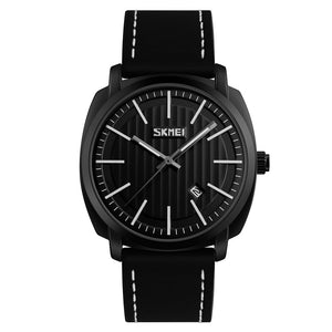 SKMEI - 9169 - Analog Quartz Leather Strap Watch - black image 1