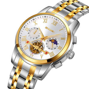 SKMEI - 9394 - Prime Classic Chronograph Stainless Steel - silver/gold-silver image 0