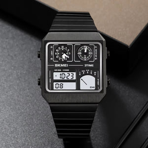 SKMEI 2198 Digital Thermometer Multifunctional Watch - Black image 3