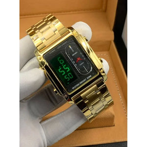 Skmei - 1868 (Chain) - Digital LED Luminous Waterproof - Golden-Steel image 2