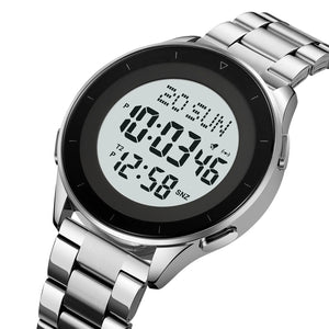 SKMEI 2302 Digital World Time Watch - silver/white image 0
