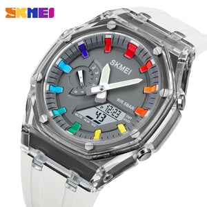 Skmei - 2100 - World Time 50m Waterproof - White/Grey image 0