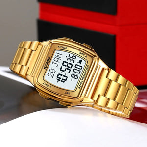 SKMEI - 2240 - Qibla Azan Time Reminder Prayer Watch - gold image 3