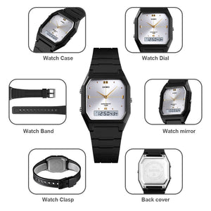 Skmei - 1604 - Digital Minimalist Waterproof Wrist Watch - black/silver image 3