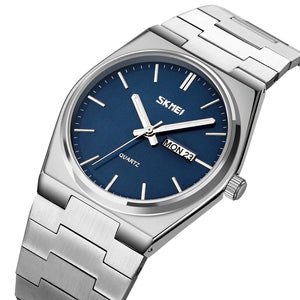 SKMEI - 9288 - Business Class Luxury Watch - Silver/Blue image 8