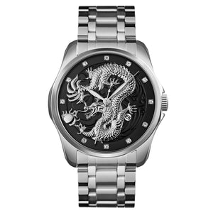 SKMEI - 9193 - High Quality Luxury Watch - Silver-Black image 0
