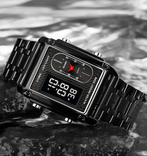 Skmei - 1868 (Chain) - Digital LED Luminous Waterproof - Black-Steel image 5