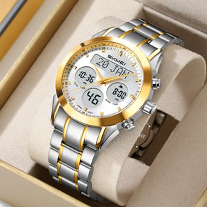 SKMEI - 2381 - Qibla Azan Time Reminder Prayer Watch - gold/silver image 2