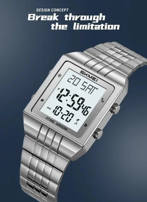 SKMEI - 2335 - Digital Multifunction Stainless Steel Watch - Silver image 6