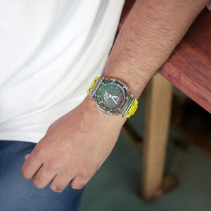Skmei - 2100 - World Time 50m Waterproof - Yellow image 2