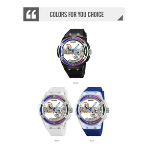 Skmei – M032 – Hollow Automatic 50M Waterproof - Blue image 4