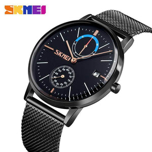 SKMEI - 9182 - Premium Minimalist Mesh Watch - black image 1