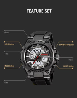 SKMEI - 2417 - High Quality Luxury Watch - Black/White image 4