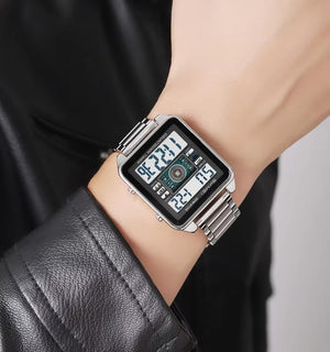 SKMEI 2136 Multi-Display Digital Chronograph Sports Watch- Silver/White image 4