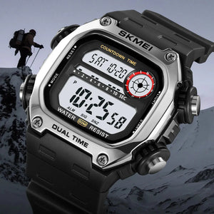 Skmei - 2126 - Luminous 50m Waterproof Mutifunctional - Silver/Black image 1