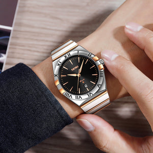 SKMEI - 9257 - Business Stainless Steel Band Men's Watch - rose gold/silver-black (man) image 1