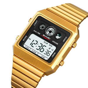 SKMEI - 2450 - Classic Retro Digital Watch - Gold image 0