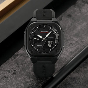 Skmei - 2328 - World Master Dual Display Watch - Black image 3