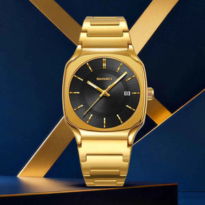 SKMEI 9380 Elegant Stainless Steel Watch - Gold/Black