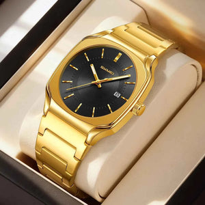 SKMEI 9380 Elegant Stainless Steel Watch - Gold/Black