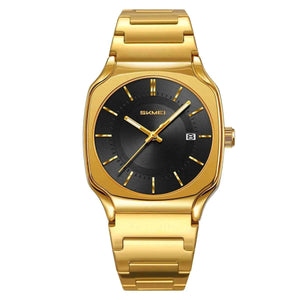 SKMEI 9380 Elegant Stainless Steel Watch - Gold/Black